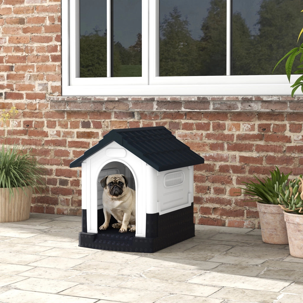 Casetta per Cani Mini ¨C Minimal ¨C Grigio Scuro Plastica 64.5x57x66 cm