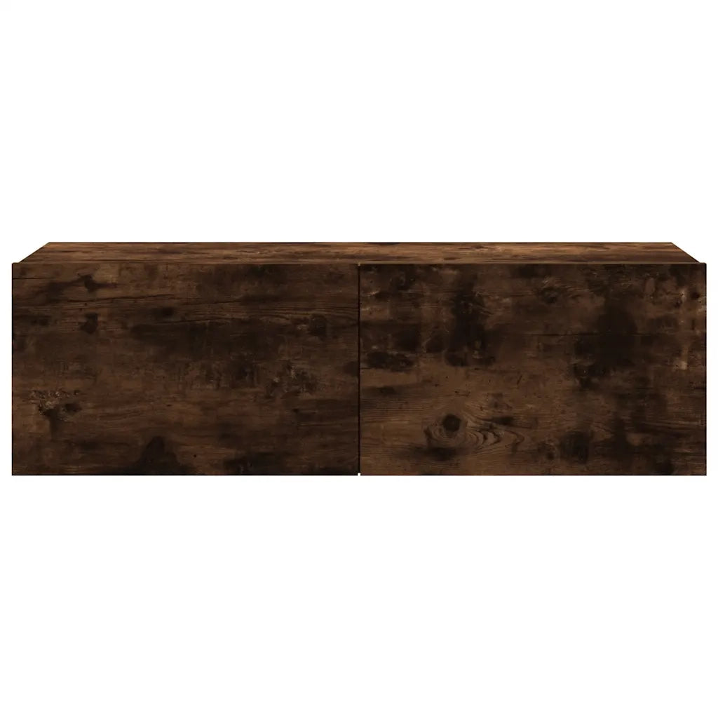 Mobile TV a Parete | Armadietto TV | Mobile Porta TV Rovere Fumo 100x30x30cm Legno Ingegnerizzato