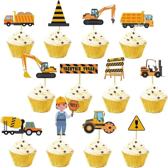 Decorazioni per torte - Veicoli costruttori per torte - Toppe per torte per compleanni e feste per bambini - Macchine per graffiare a prezzi competitivi.