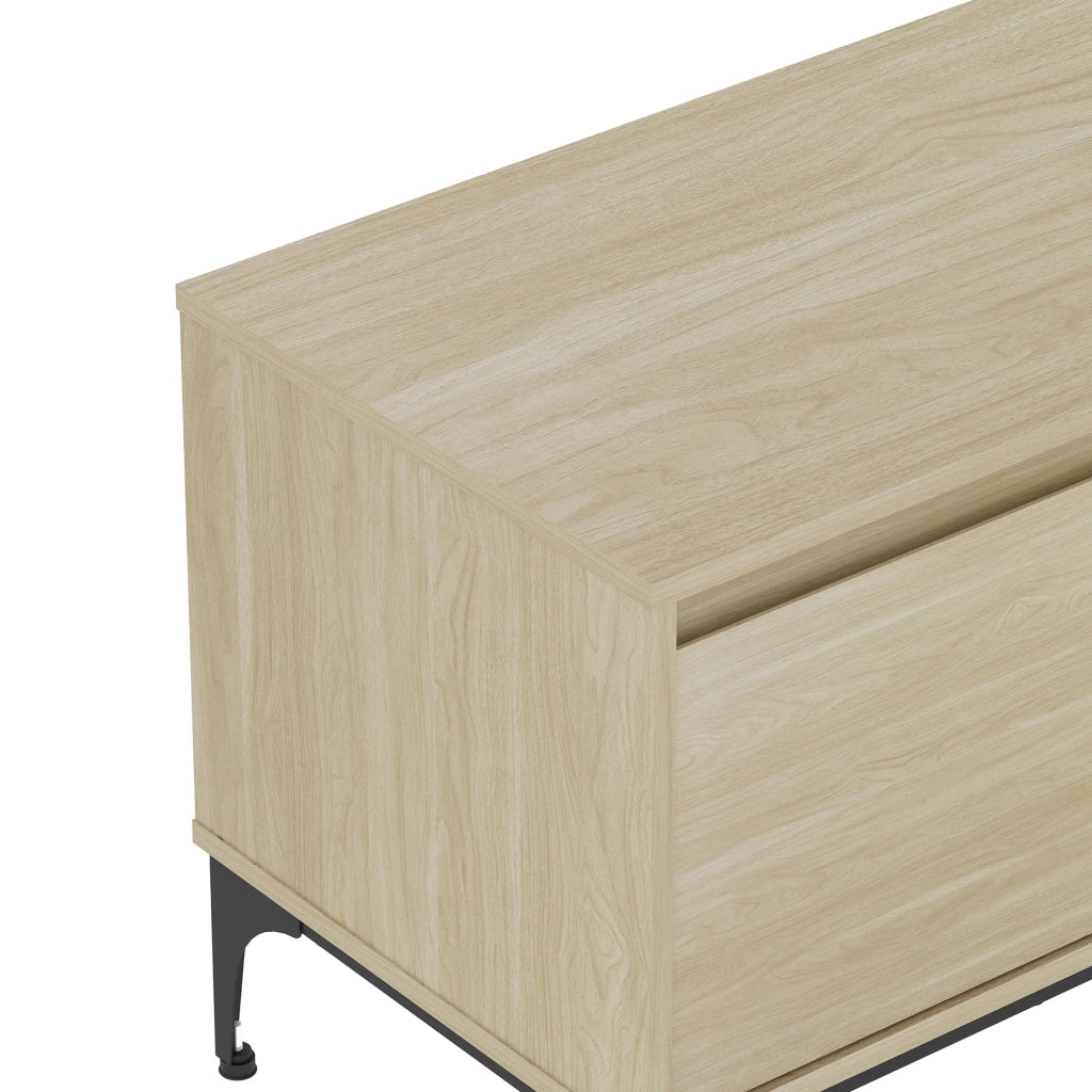 Mobile porta TV mobile porta TV per soggiorno mensola 140 x 40 x 50 cm effetto rovere chiaro 03_0010065