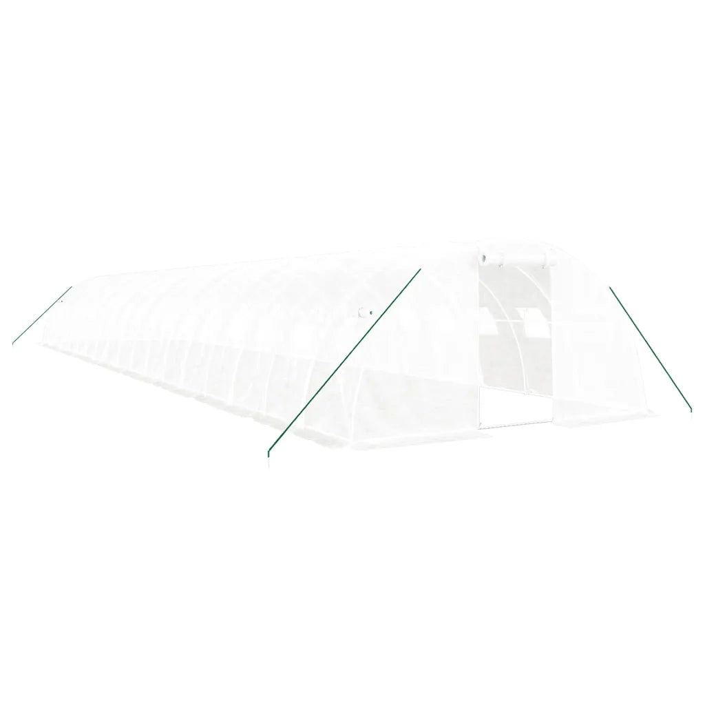 Serra con Telaio in Acciaio Bianco 72 m² 18x4x2 m 3188079