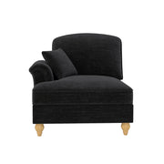 Divano Windsor LSF Chenille - Zephmum- 1 Cuscino - Nero