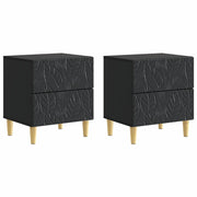 Comodino 2 pcs Nero 43 x 34,5 x 48 cm Legno ingegnerizzato