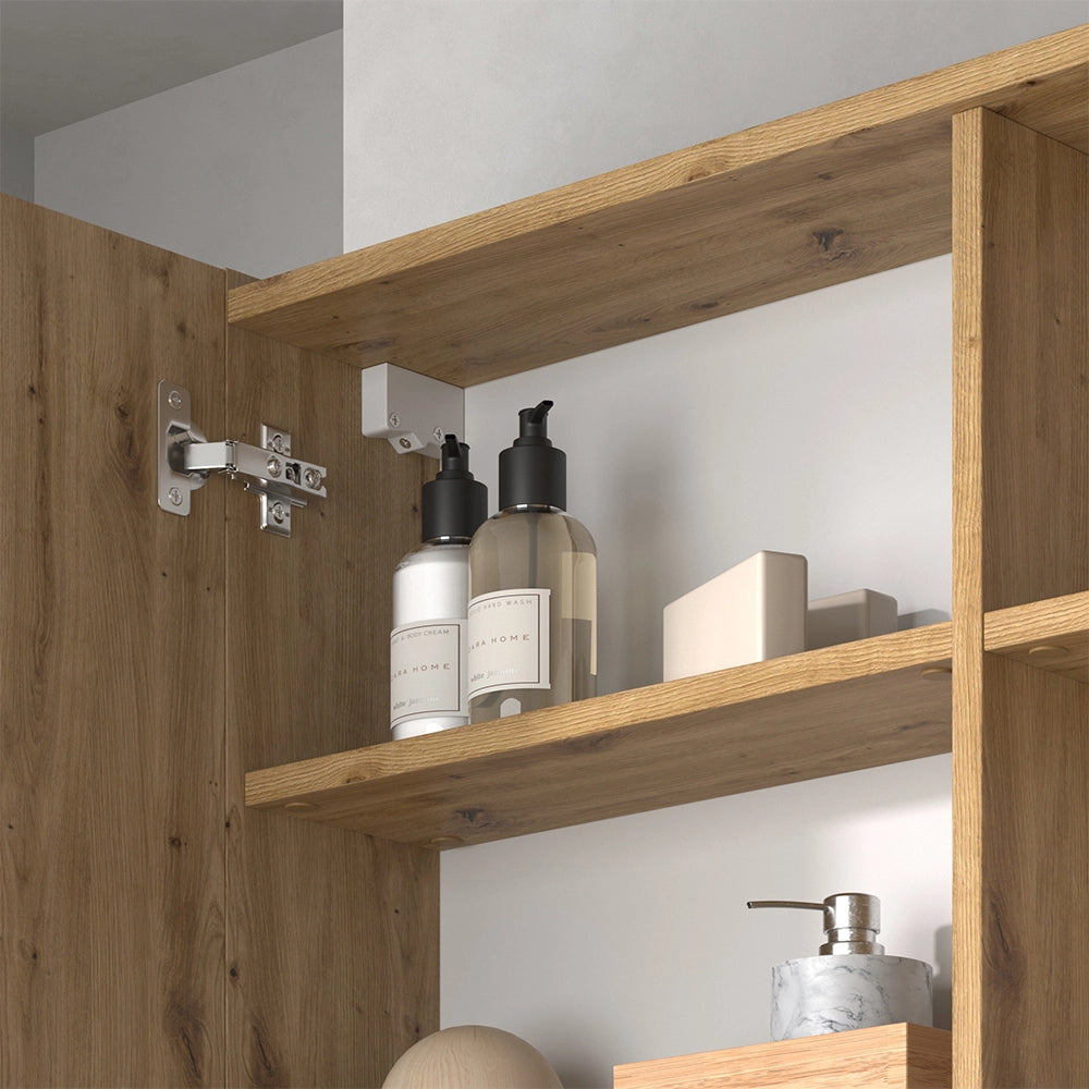 Vicco Set di mobili da bagno Antracite/Artisan 2 parti