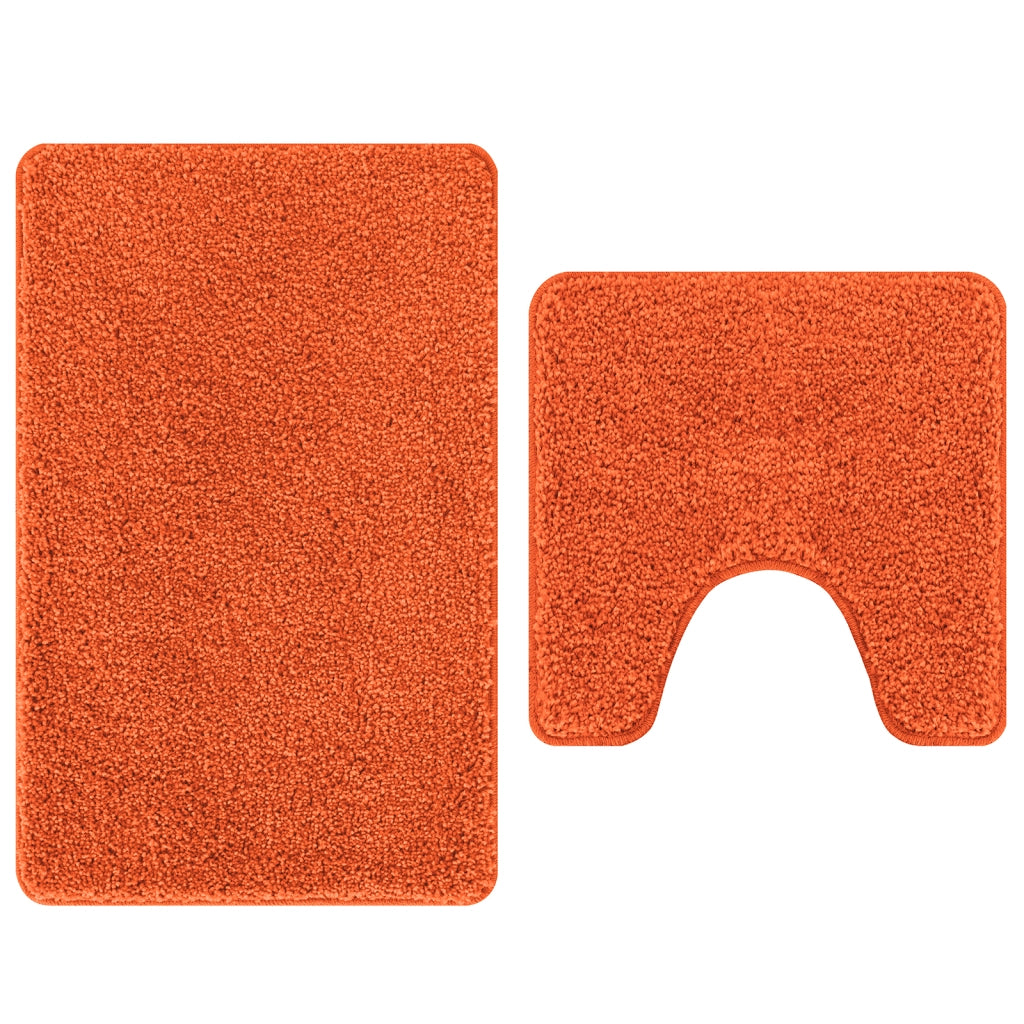 Set di 2 tappetini da bagno  Arancione in Polipropilene Antiscivolo