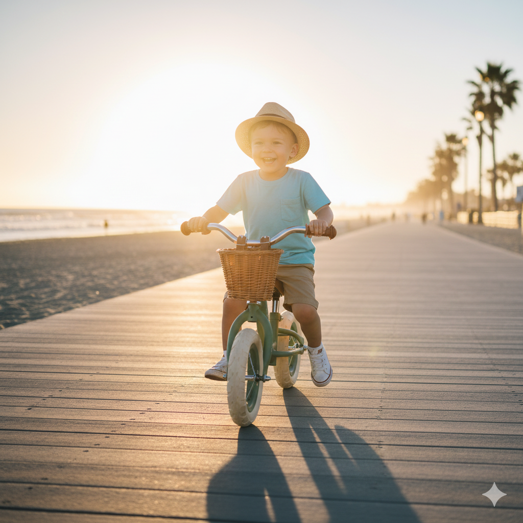 Balance Bike Bicicletta Senza Pedali 10" per Bambini Vintage Verde
