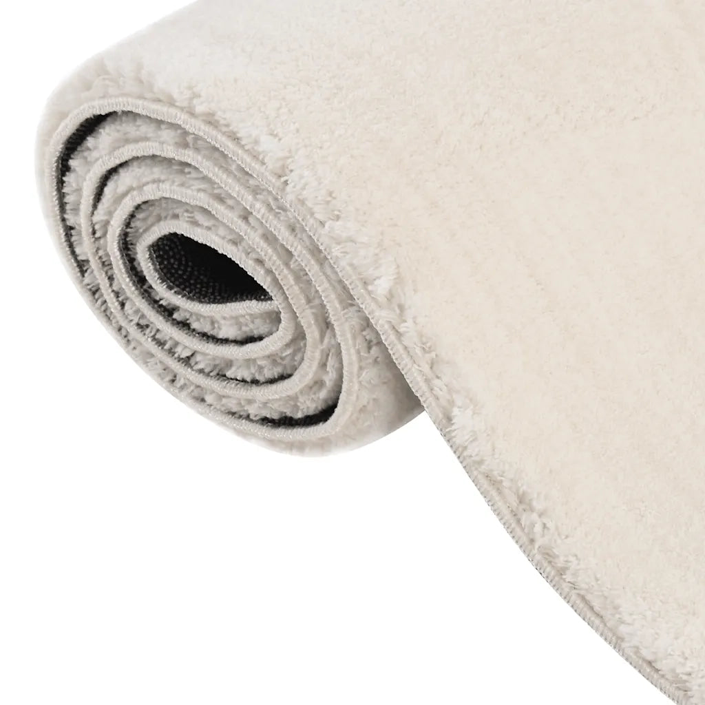 Tappeto Shaggy Crema/Bianco 240x340 cm in Poliestere 353833