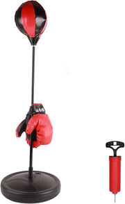 Bambino Boxe - Set di Lotta - Allenarsi a Casa - Altezza Regolabile - 14,6 x 3,5 cm - Nero