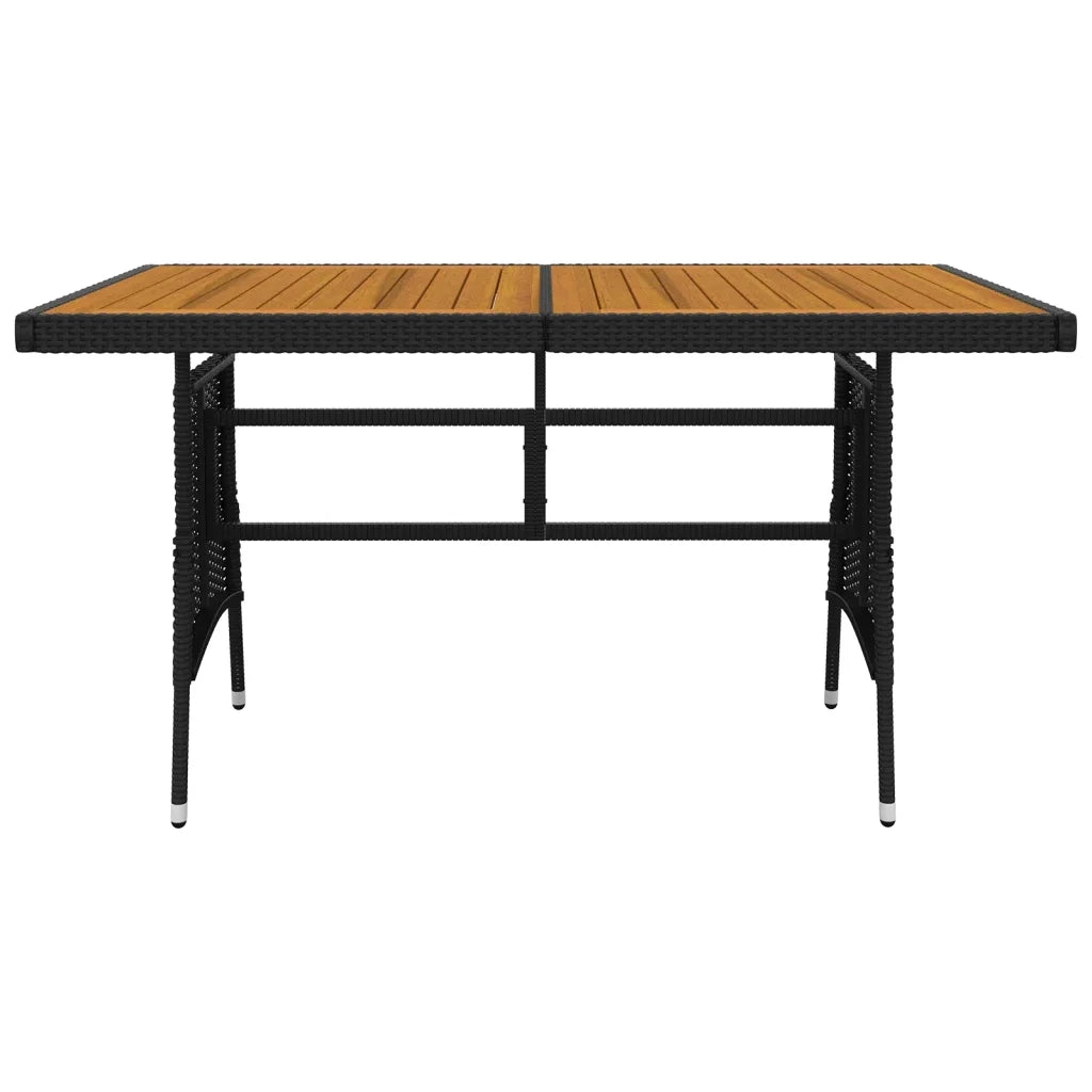 Set da Pranzo per Esterni 5 pz in Polyrattan Nero 3120098