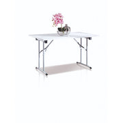Tavolo pieghevole 125x75 con gambe in metallo e piano 22 mm bianco 60 kg - Terraneo
