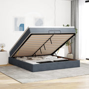 vidaXL Struttura Letto Pouf con Materassi 200x200 cm Velluto