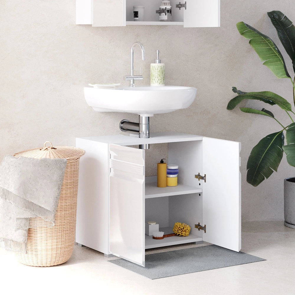 Vicco Mobile sottolavabo per bagno Bianco lucido 60 x 56 cm