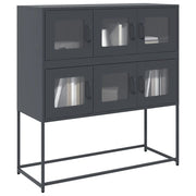 Credenza Antracite 100,5x39x107 cm in Acciaio Laminato a Freddo