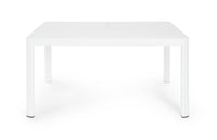 Tavolo Allungabile da Giardino 149x97/149x77.5 cm in Alluminio Kiplin Bianco
