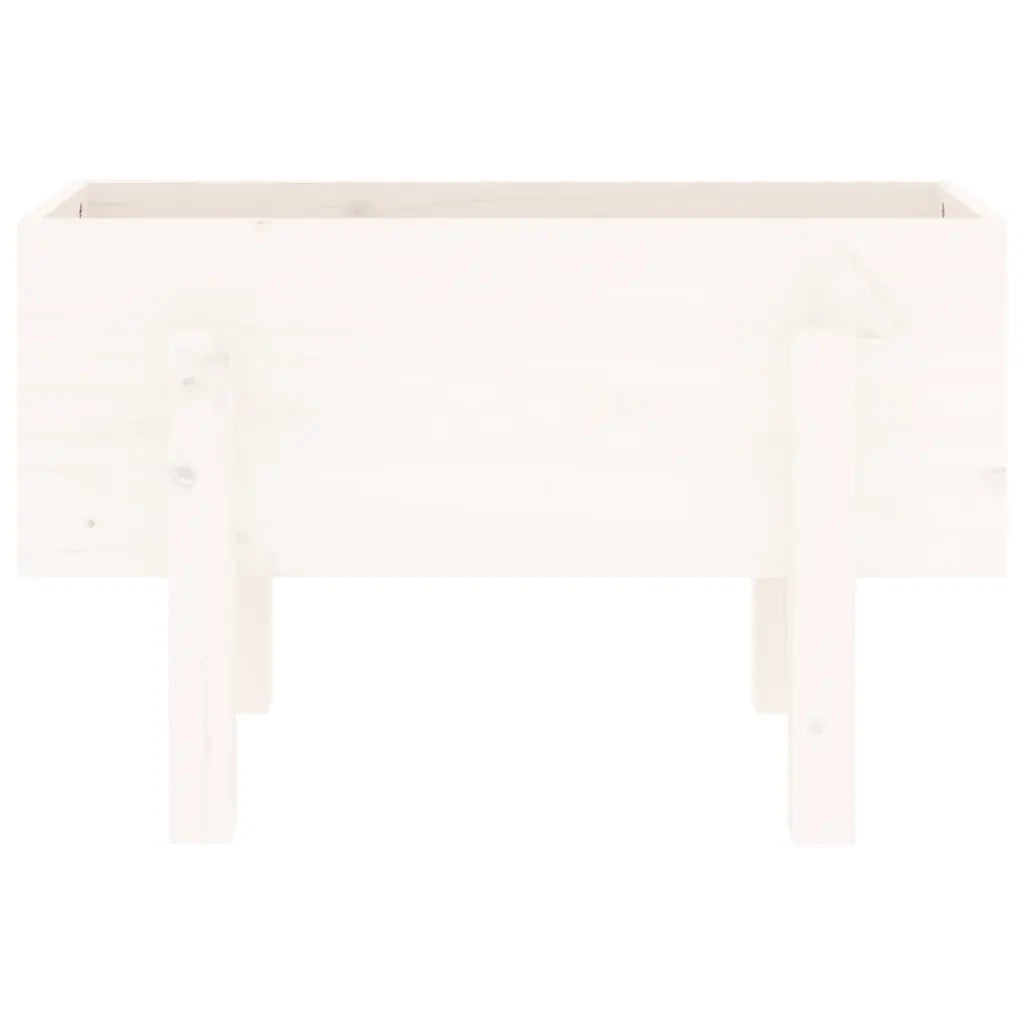 Fioriera da Giardino Bianca 62x30x38 cm Legno Massello di Pino