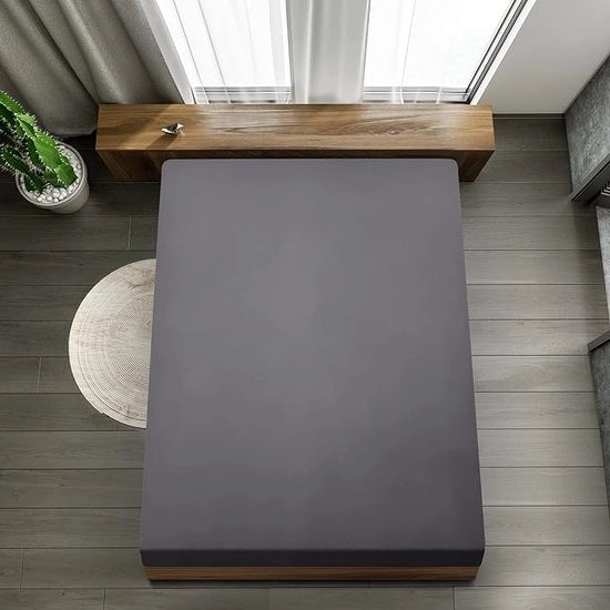 Tessuto di sottolatex, tessuto di sottolatex per due persone con profondità angolare di 35 cm, facile da mantenere, di microfibra morbida a spazzola, sottolatex resistente alla contrazione e all'usura, colore grigio