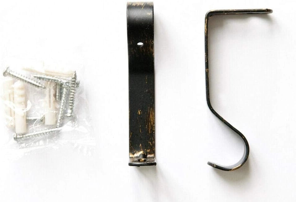 Bastone Tenda Ferro Estendibile Asta Scorritenda Anelli Foglie 160-300 cm Nero Oro