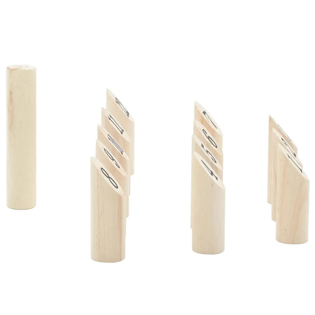 Set Gioco Kubb Numerici 13pz con Custodia Legno Massello Pino 4008440