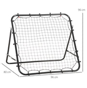 Rete Rebounder Sportiva Pieghevole Nera 96x80x96 cm