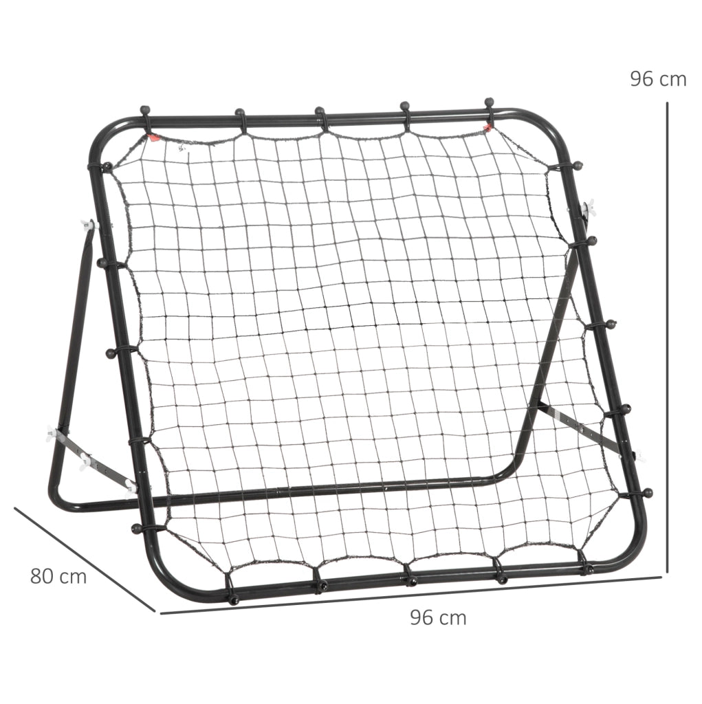 Rete Rebounder Sportiva Pieghevole Nera 96x80x96 cm