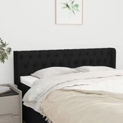 Testiera ad Orecchio-Testata con Orecchie Nera 163x16x78/88 cm in Tessuto 917088