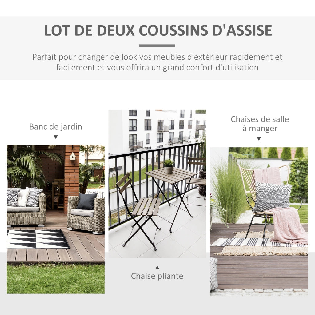 Cuscini da giardino per sedie e poltrone ¨C zephmum ¨C grigio chiaro in poliestere 5 cm