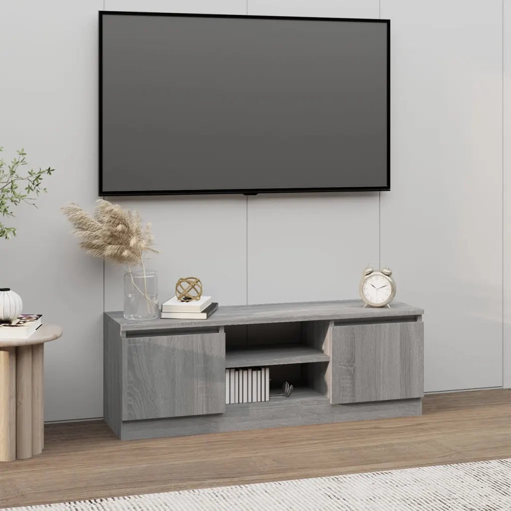 Mobile Porta TV con Anta-Mobile per TV-Credenza TV Grigio Sonoma 102x30x36 cm