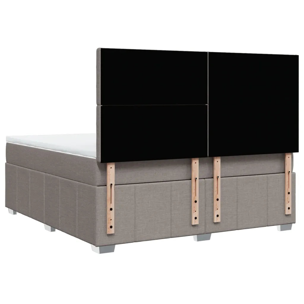 Giroletto a Molle con Materasso Tortora 180x200 cm in Tessuto 3294065