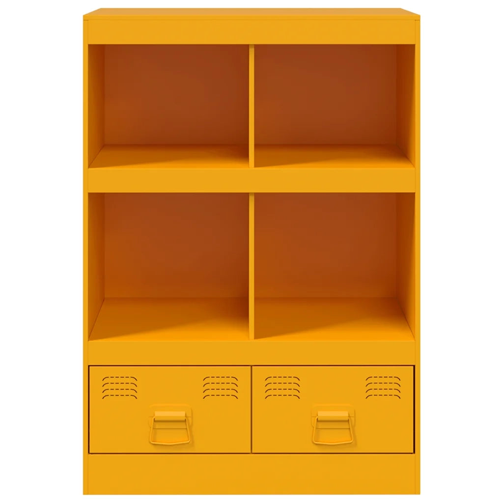 Credenza-Buffet-Armadio da cucina Giallo Senape 67x39x95 cm in Acciaio