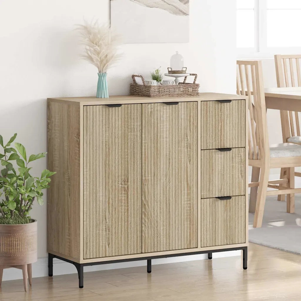 Credenza | Madia | Buffet da pranzo | Armadio da pranzo Rovere Sonoma 89,5 x 33 x 82 cm Legno multistrato
