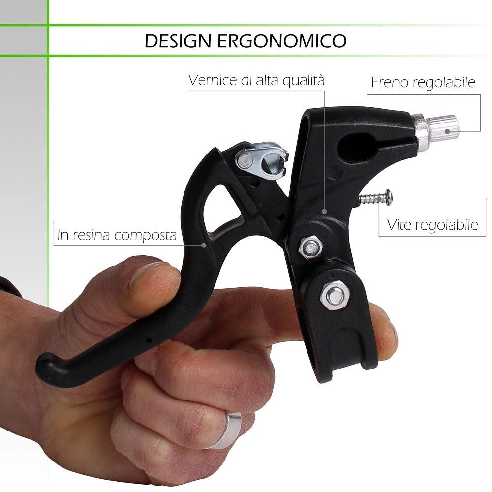 Trade Shop - Coppia Di Leve Freni In Resina Per Bicicletta Bici Attacco Universale Xc-2615 -