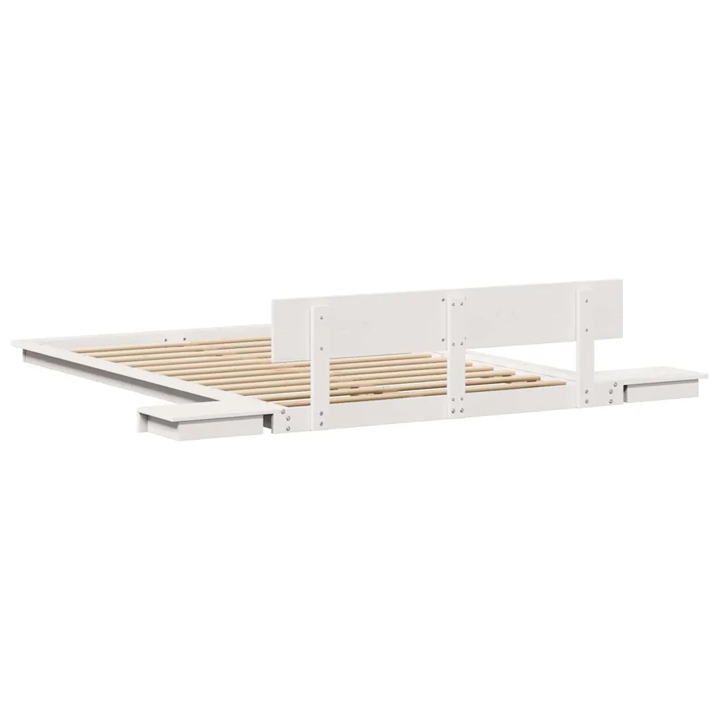 Struttura del letto con testiera Marrone 135 x 190 cm legno