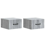 Mobiletto da notte a muro 2 pcs Grigio Sonoma 34,5 x 33 x 20 cm 898948