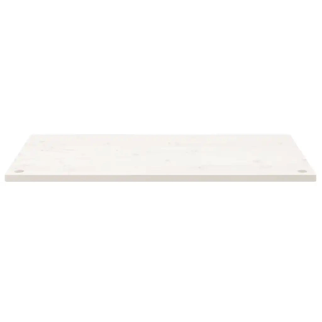 Piano Scrivania Bianco 110x55x2,5 cm in Legno Massello di Pino 824461