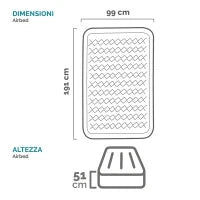 64488ND - Materasso Dura Beam Supreme Teconologia Fiber-Tech T Con Pompa Elettrica Incorporata Cm 99X191X51