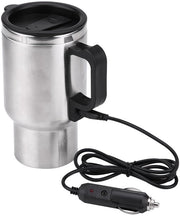 Bicchierino elettrico per riscaldare bevande - Moka per viaggio - Imbottito a prova di liquido - Bicchiere in acciaio inossidabile - Per caffè e tè - 12V Bicchierino per auto