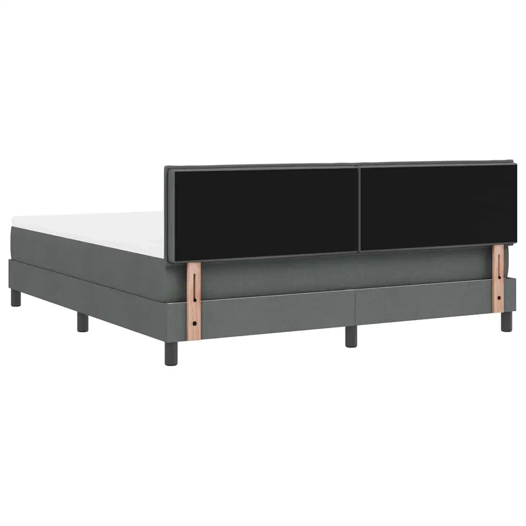 Letto a molle con testiera Grigio scuro 180 x 200 cm Tessuto 3338784