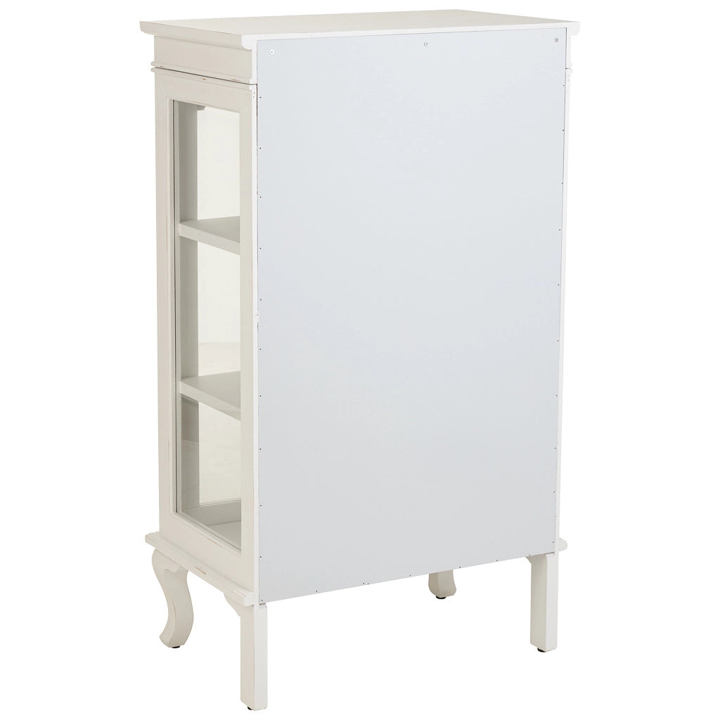 Vetrina in legno bianco 60,5x40,5x114,5h