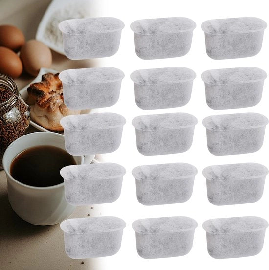 Set di 15 filtri per caffè con carbone attivo - Bianco - Filtri di sostituzione - Adatto per Wolf Gourmet e altro
