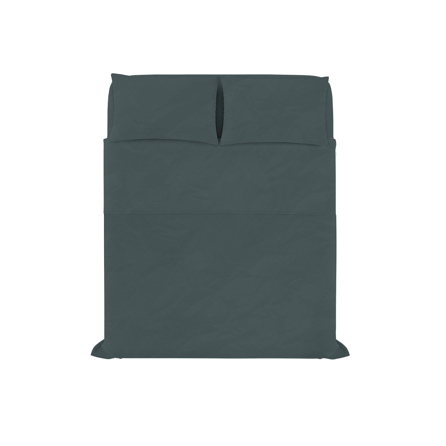 Set Lenzuola Matrimoniale Sopra Sotto e 2 Federe Linea Water Washed Salvia