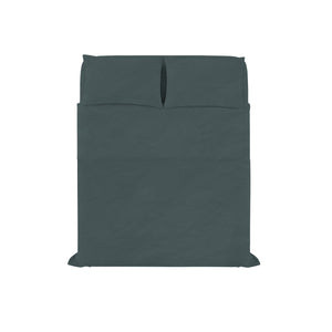 Set Lenzuola Matrimoniale Sopra Sotto e 2 Federe Linea Water Washed Salvia