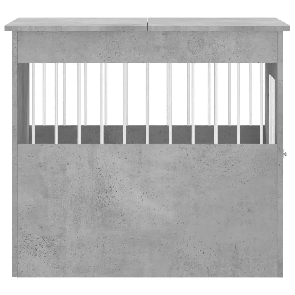 vidaXL Gabbia Cani Arredamento Grigio Cemento 64,5x80x71cm Multistrato