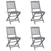 Sedie da Giardino Pieghevoli 4pz con Cuscini in Massello Acacia cod mxl 6342