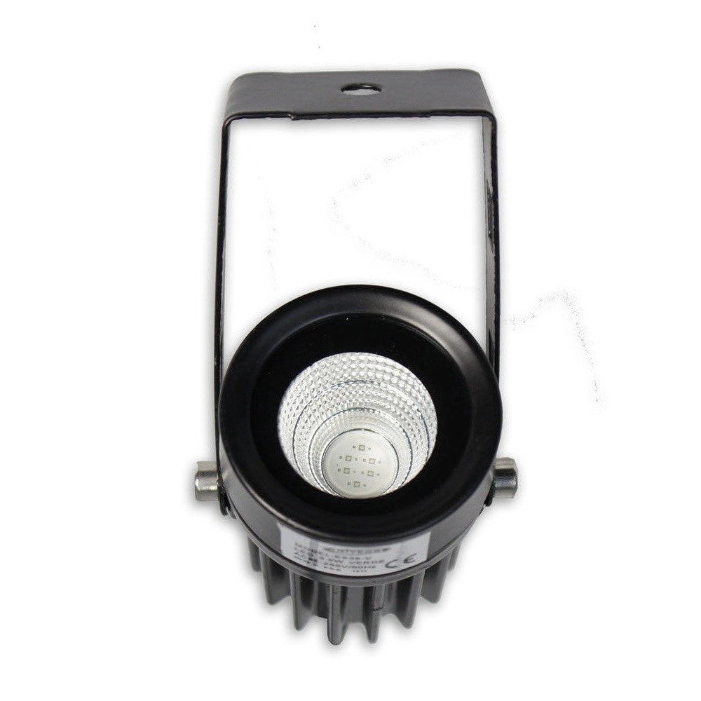 Trade Shop - Faretto Led 3,5 W Nero Es38 Staffa Orientabile Esterno Varie Tonalita' Luce Ip65 -