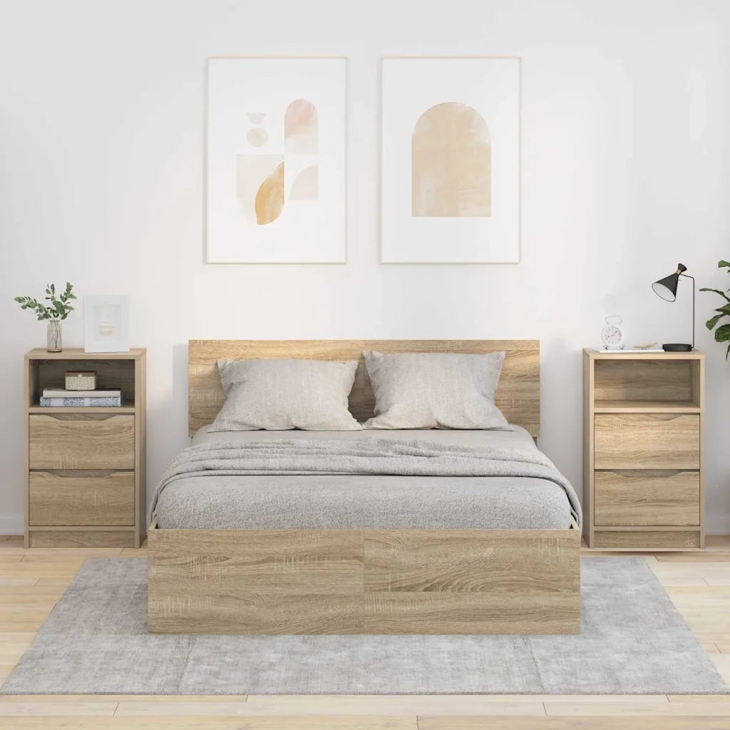 Comodini 2 pcs Rovere Sonoma 40 x 30 x 467 cm Legno multistrato