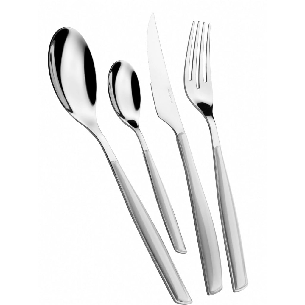 GLAMOUR, Posate Set 24 Pz, Scatola Window, Casa Bugatti Colore: Grigio Cenere
