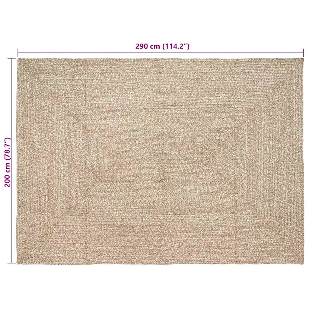 Tappeti per area Naturale e Bianco 200 x 290 cm Juta