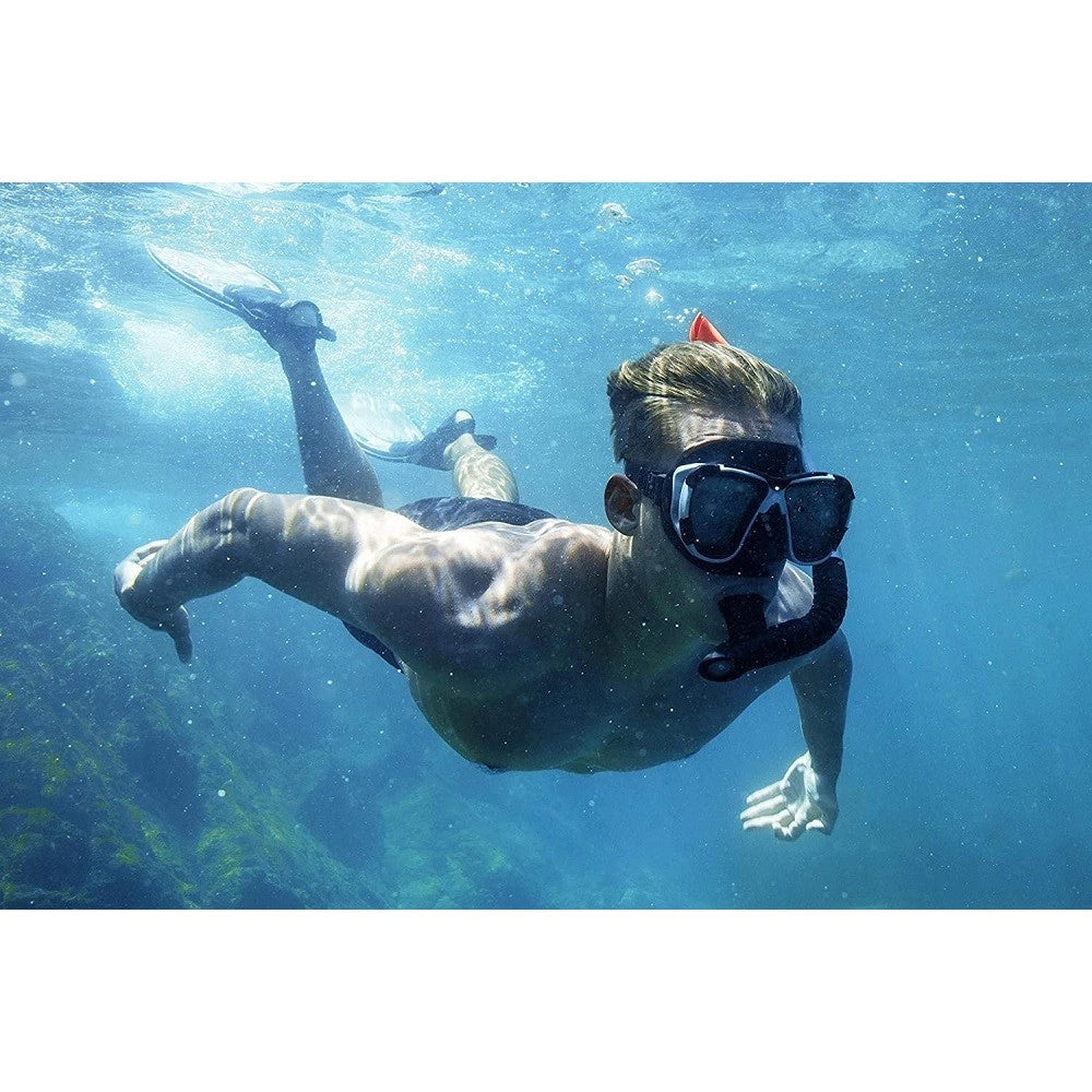 Trade Shop - Set Da Snorkeling Maschera Boccaglio Pinne Blacksea Per Adulti Immersioni 25044 -