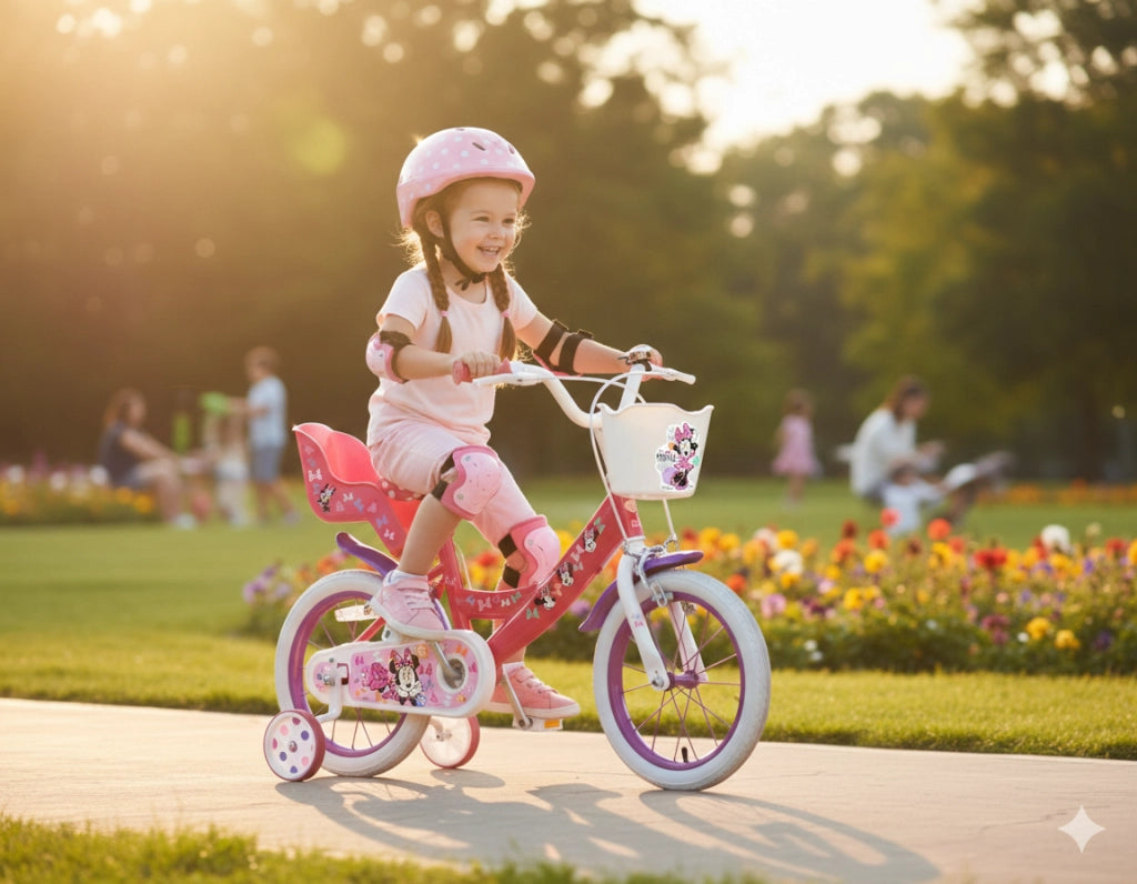 Bicicletta per Bambina 14" 2 Freni Disney Minnie Rosa