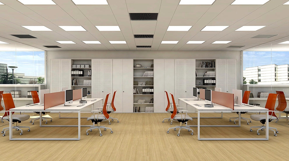 Armadio basso archiviazione con ante forate scorrevoli cm. 180x37,5x90H